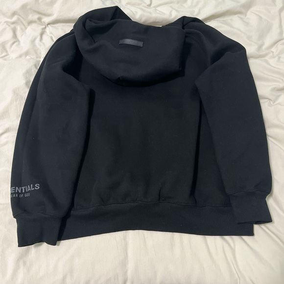 Fear of God Essentials Logo Hoodie | Sz Small | Color: Black | Gently used - Picture 2 of 3